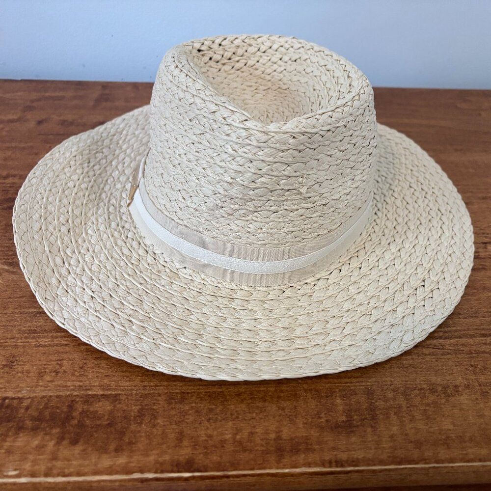 VINCE CAMUTO Woven Design Panama Hat